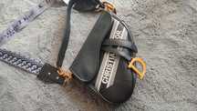 Czarna torebka saddle bag