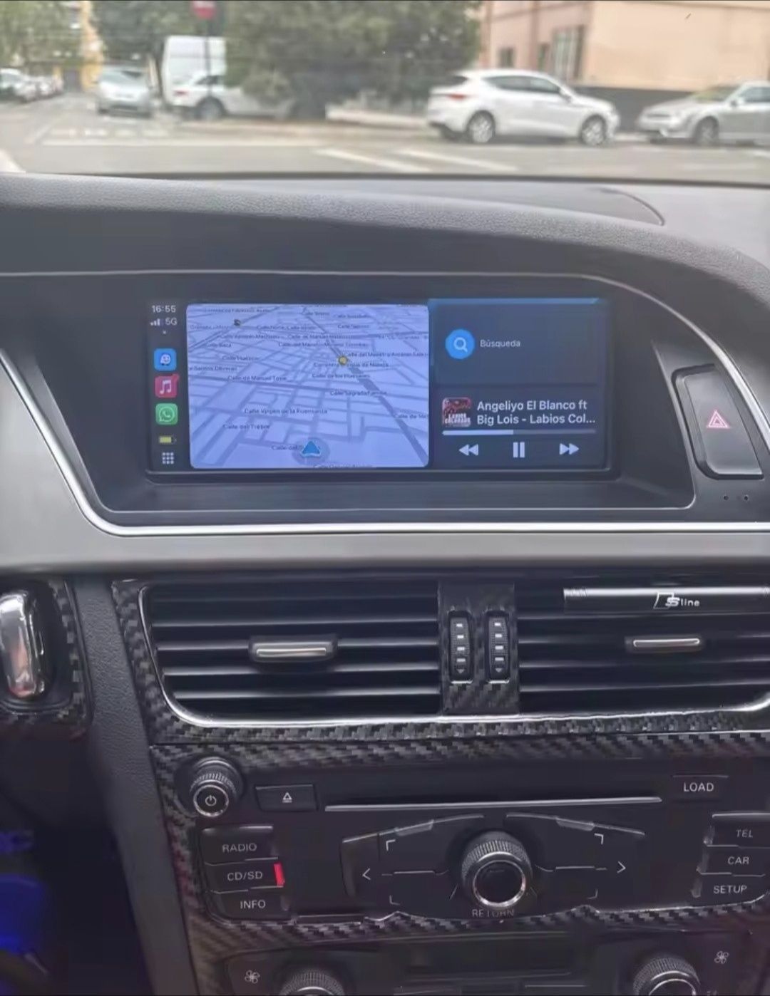 Rádio Audi A5 Android 13 com GPS 4/64GB RAM/ROM (Novo)