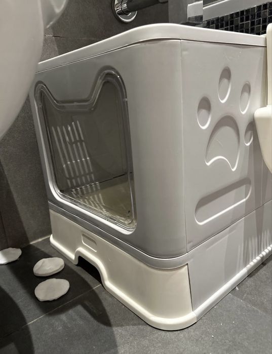 Duża kuweta kryta z szufladą + łopatka