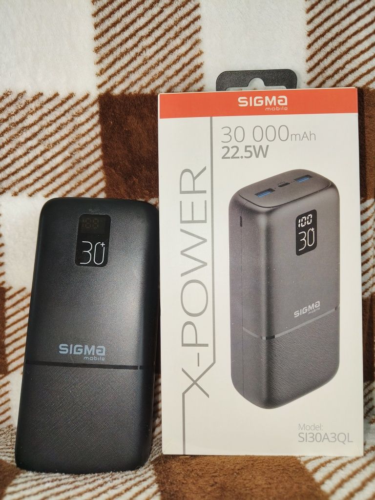 Powerbank SIGMA X-POWER 22.5Вт 30k mAh