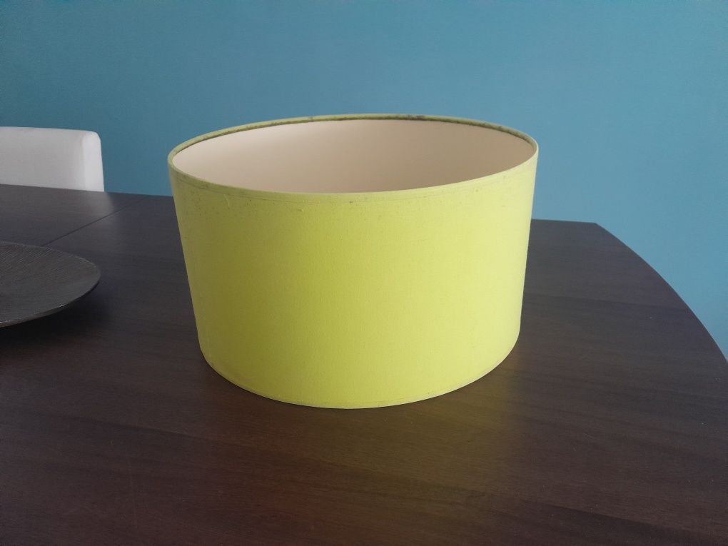 Candeeiro de teto preto e abajour  verde
