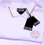 Versace Jeans Couture koszulka polo XL polówka biała złota armani hugo