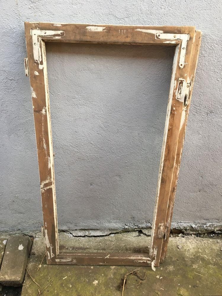 Drewniana rama okienna na lustro DIY rustykalny prowansalski home