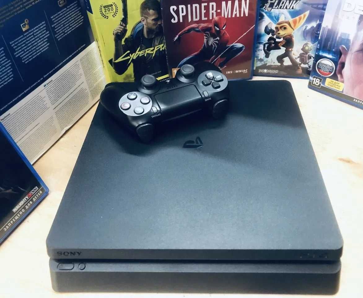 Плойка Sony PLAYSTATION PS4 slim 500gb (Наложка)