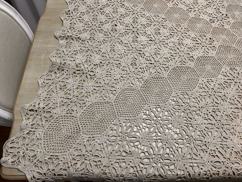 Toalha em Croché Manual – Padrão Floral