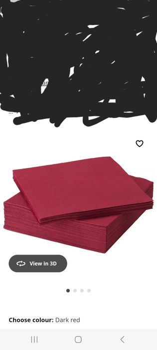 Serwetki czerwone 40x40 ikea fantastisk 100szt.