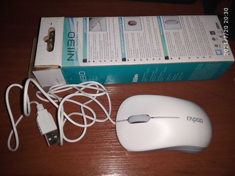 Мышь Rapoo N1130, проводная, оптическая, для ноутбука