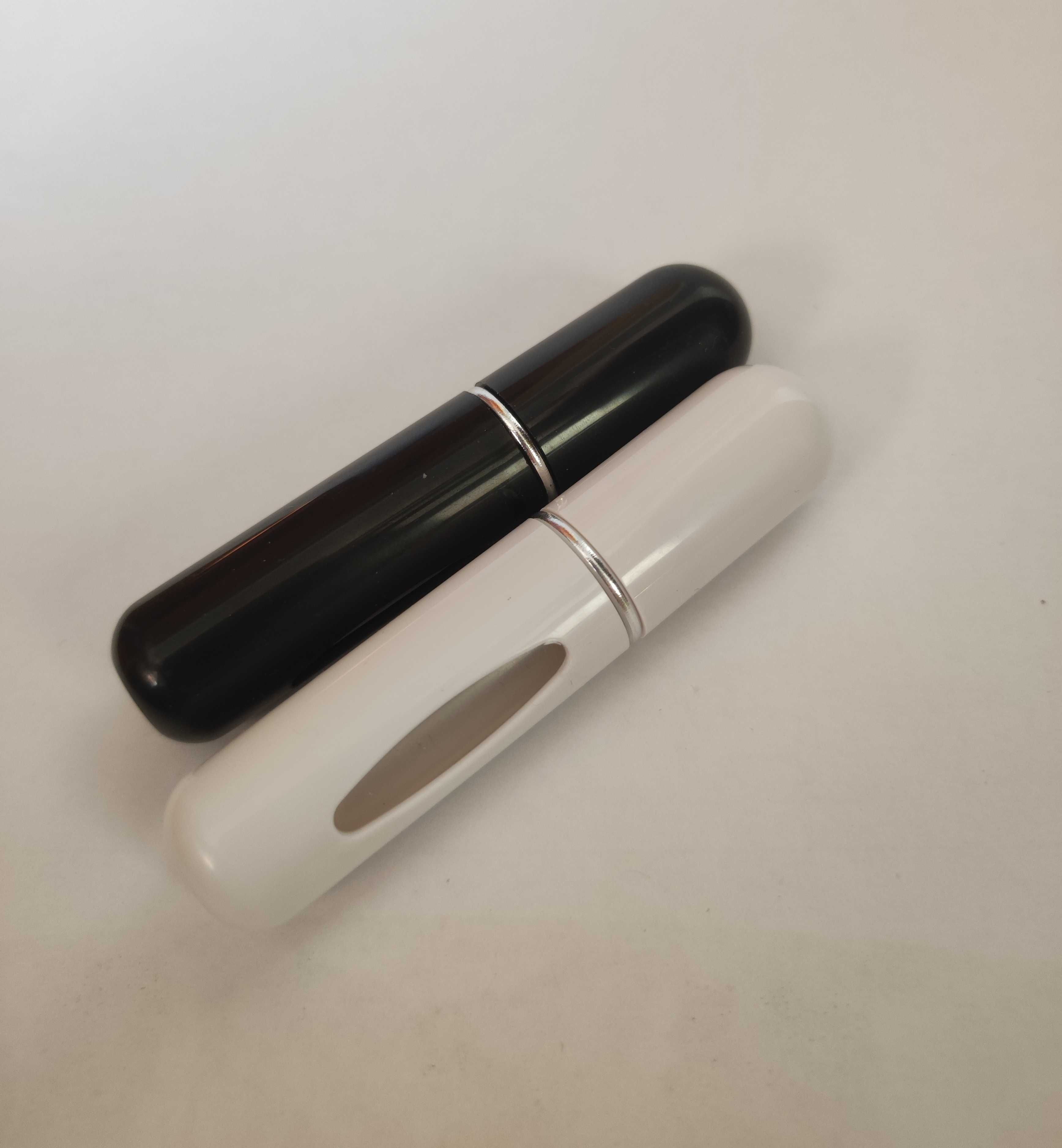 Mini buteleczki wielokrotnego użytku na perfumy 5ml biała i czarna