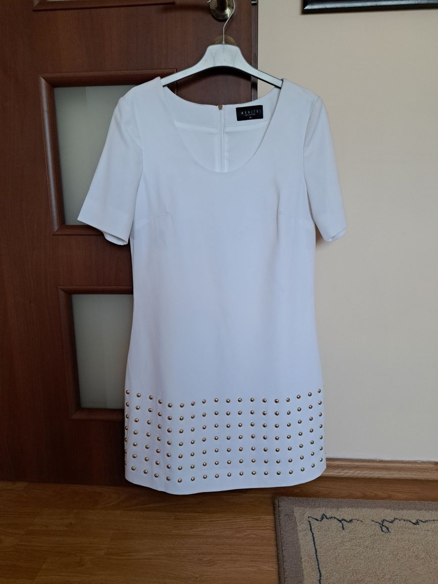 Wyjściowa biała sukienka Mohito r. 38