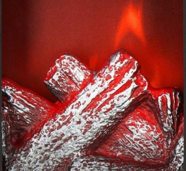 Dekoracyjna lampa zimowa 58 cm • Kominek LED • Efekt płomienia