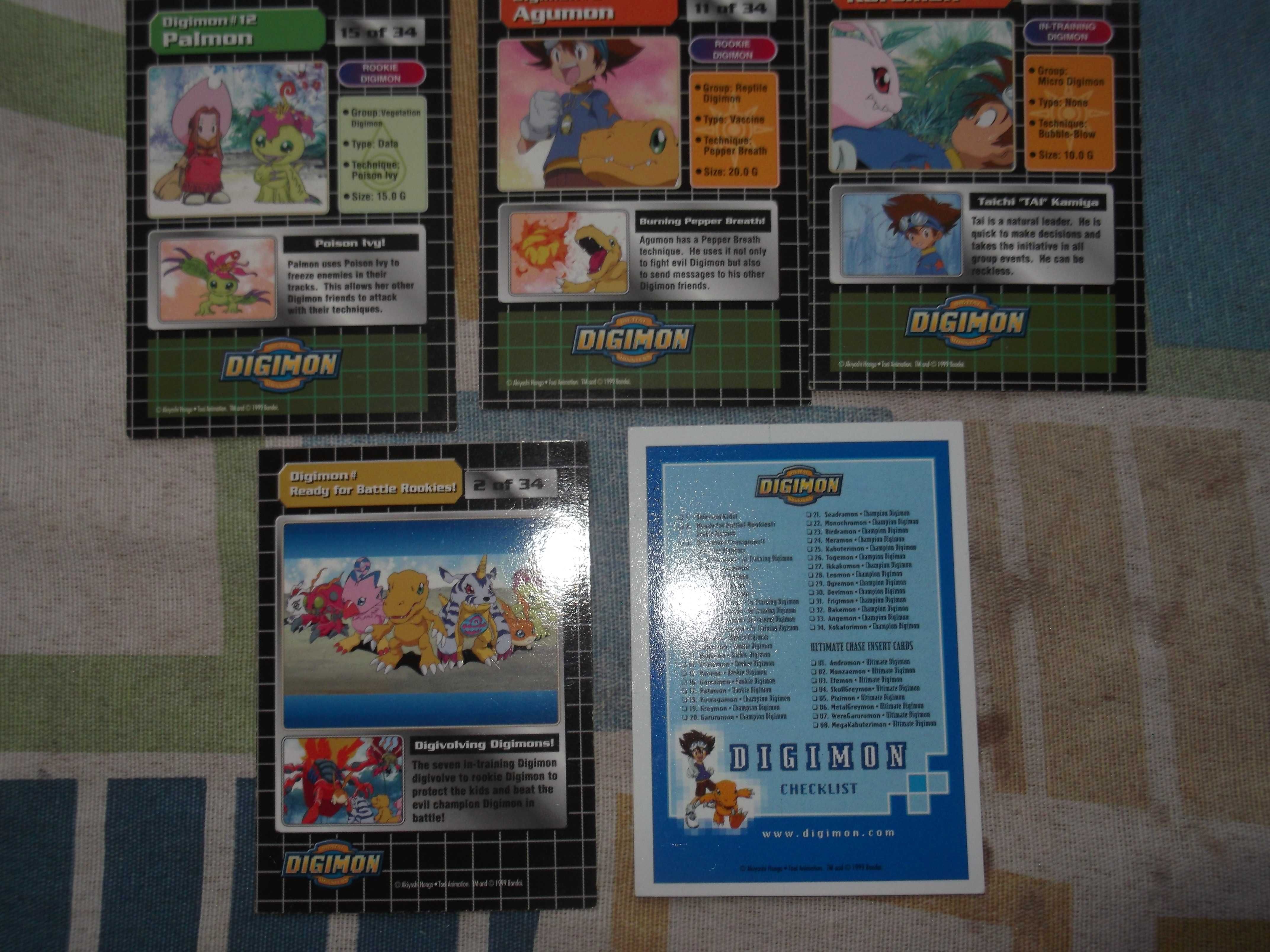 (D) Cartas da Pokémon e Digimon