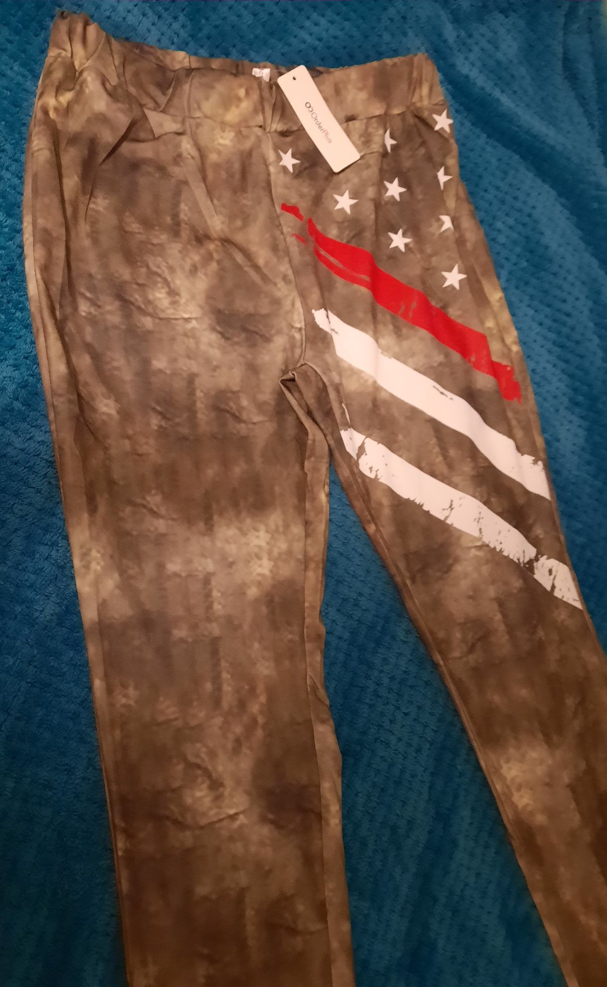 Nowe legginsy w kolorze khaki XK/XXL