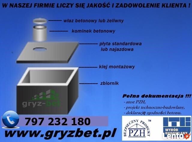 szambo 12m3 zbiornik betonowy wodoszczelny ATEST GWARANCJA Wrocław