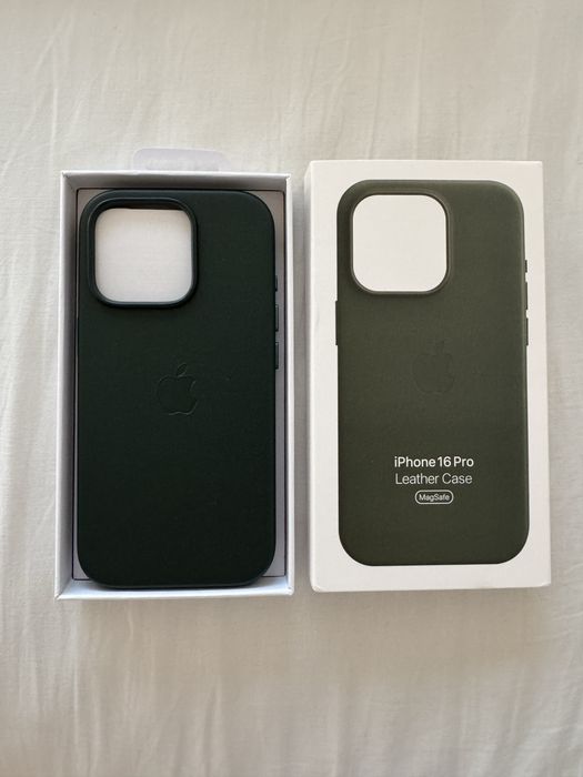 Zielone Etui Skórzane na Apple iPhone 16 Pro