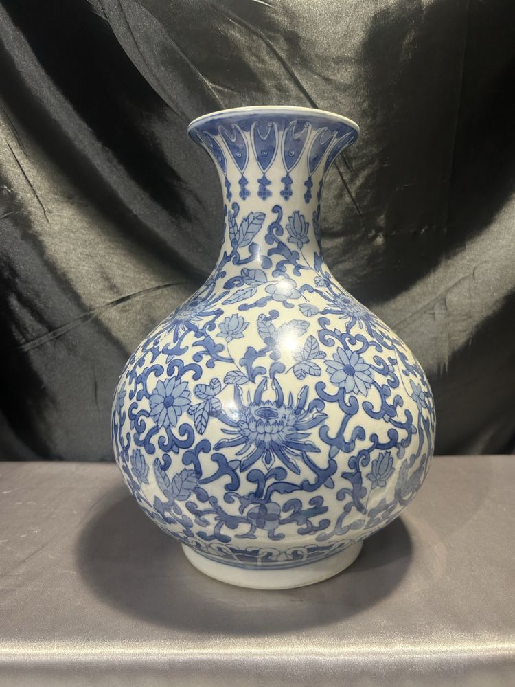 Porcelanowy dzban deko. blue and white Chińska porcelana eksportowa