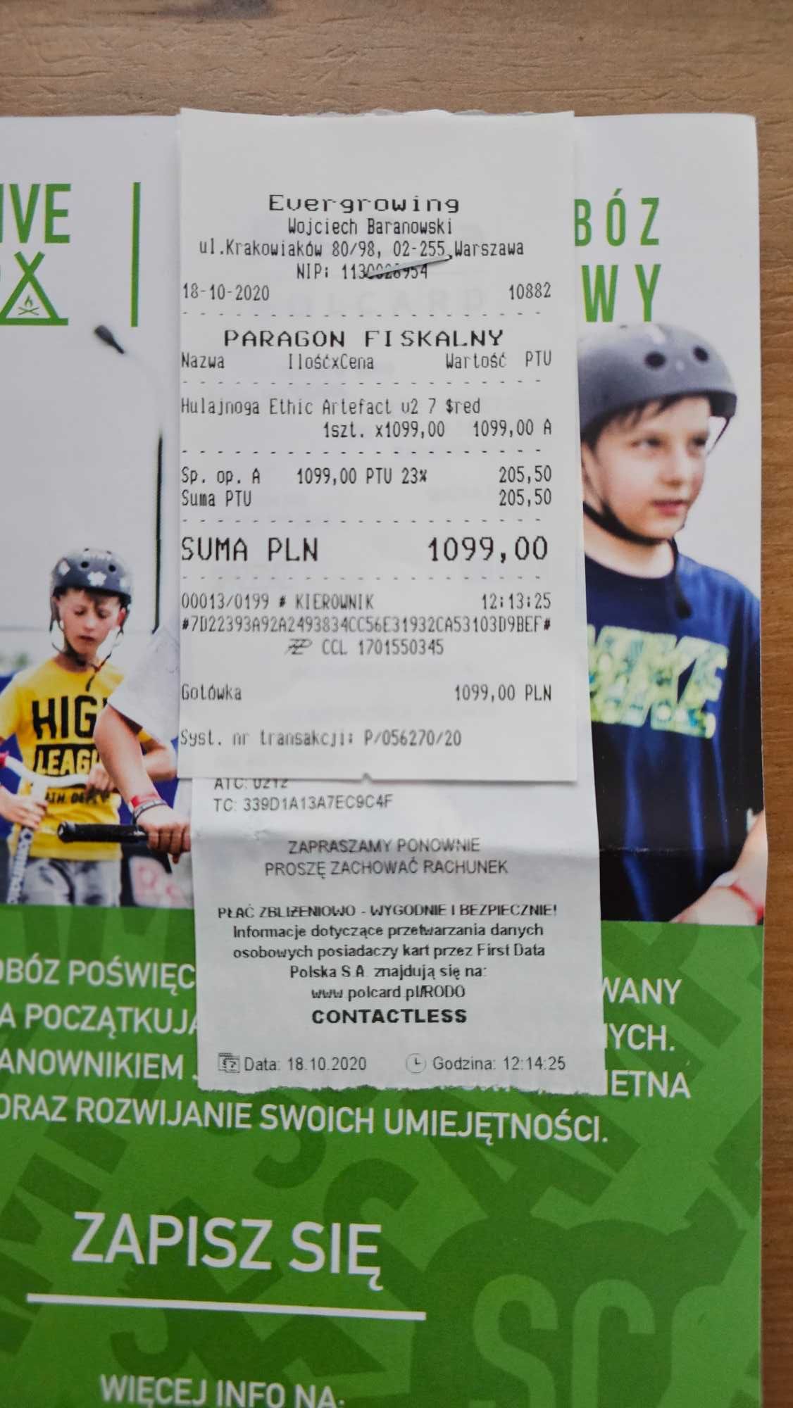 Hulajnoga wyczynowa Ethic
