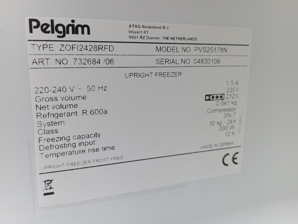 Встраиваемая морозильная камера Gorenje 177см INVERTER A+++ с Германии