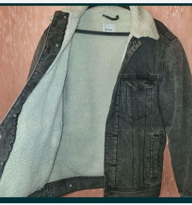 Куртка джинсовая коттон деним мужская на меху осень зима Reserved M