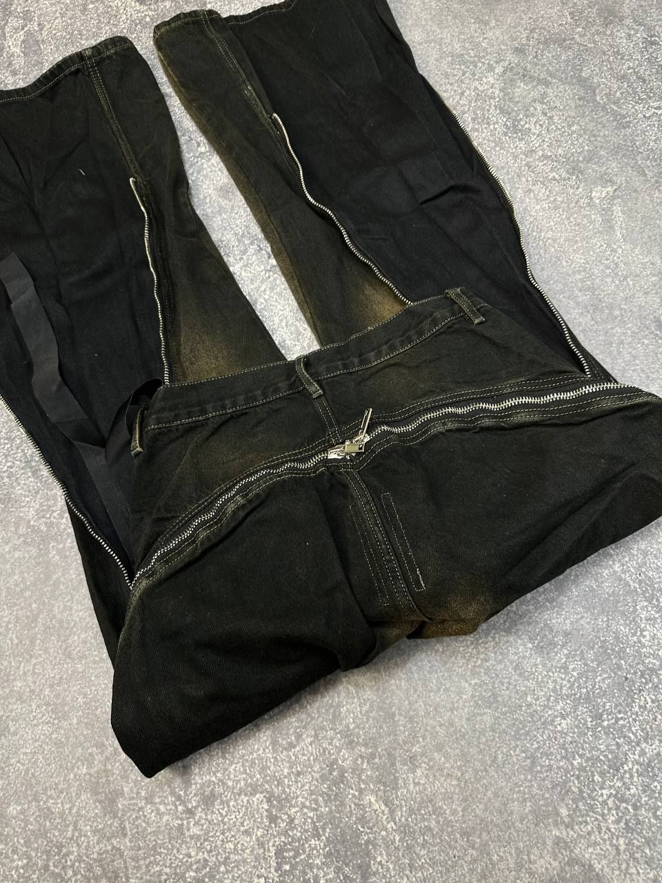 Rick Owens BANANA boot cut faded opium archive джинси сині джинсы клеш