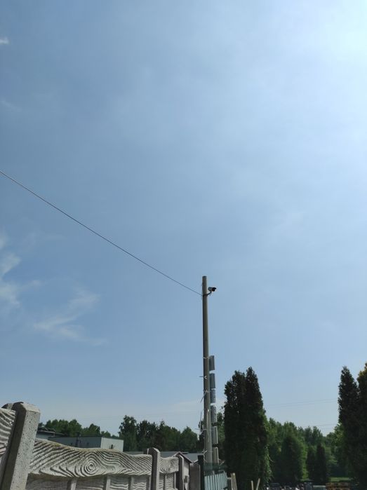 Słup Maszt Pod Kamery Lampy Światłowód