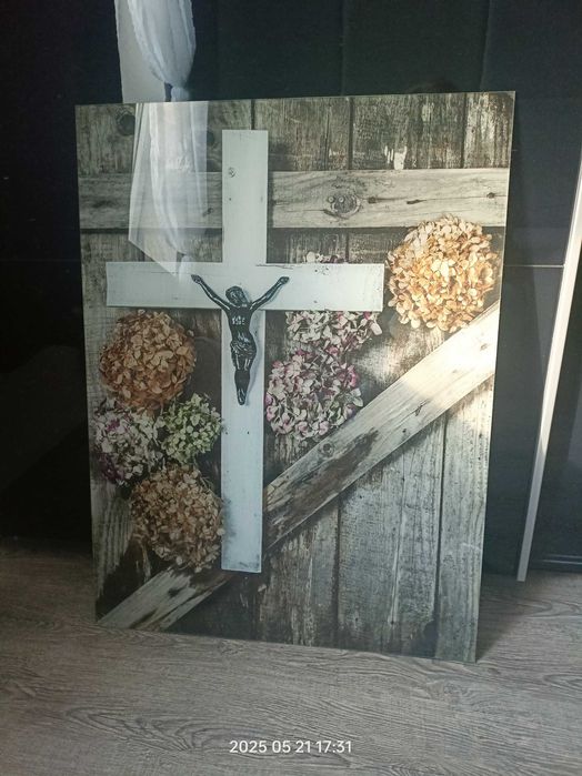 Duży obraz na szkle, Krzyż