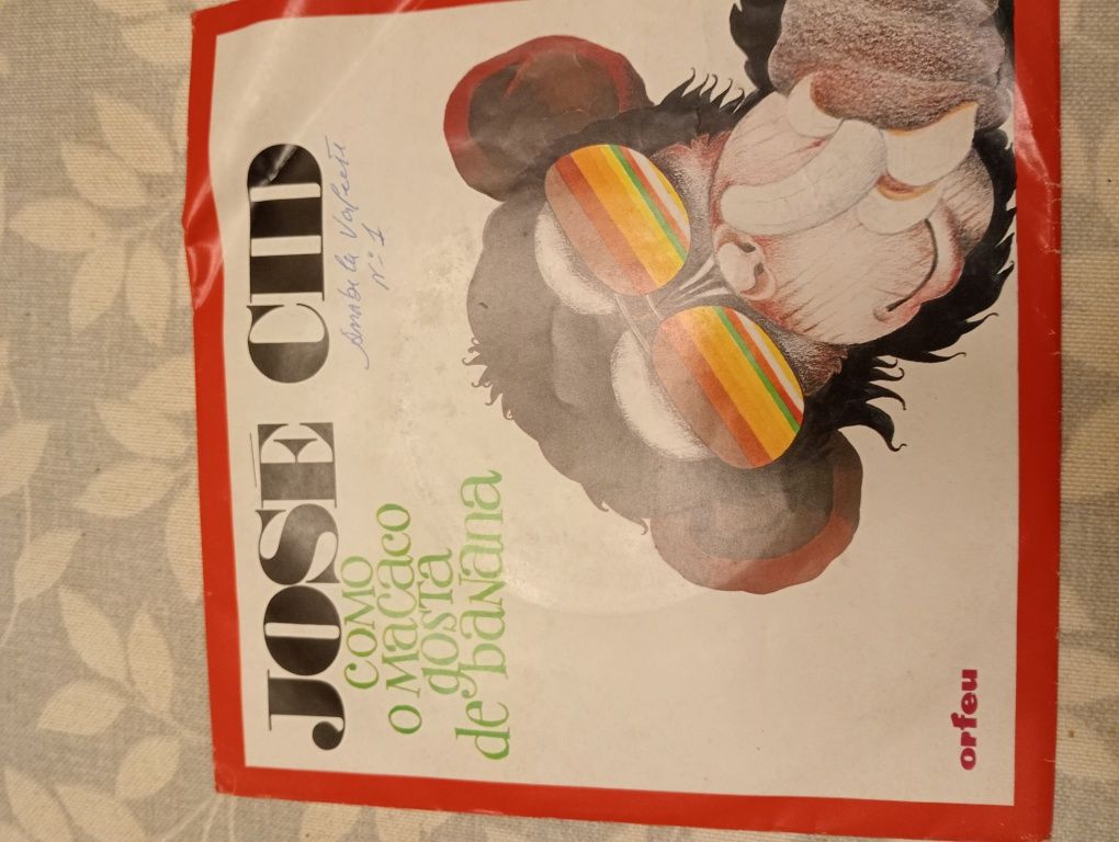 Vinil 7 pol de José Cid c/Como o macaco gosta da banana eu gosto de ti