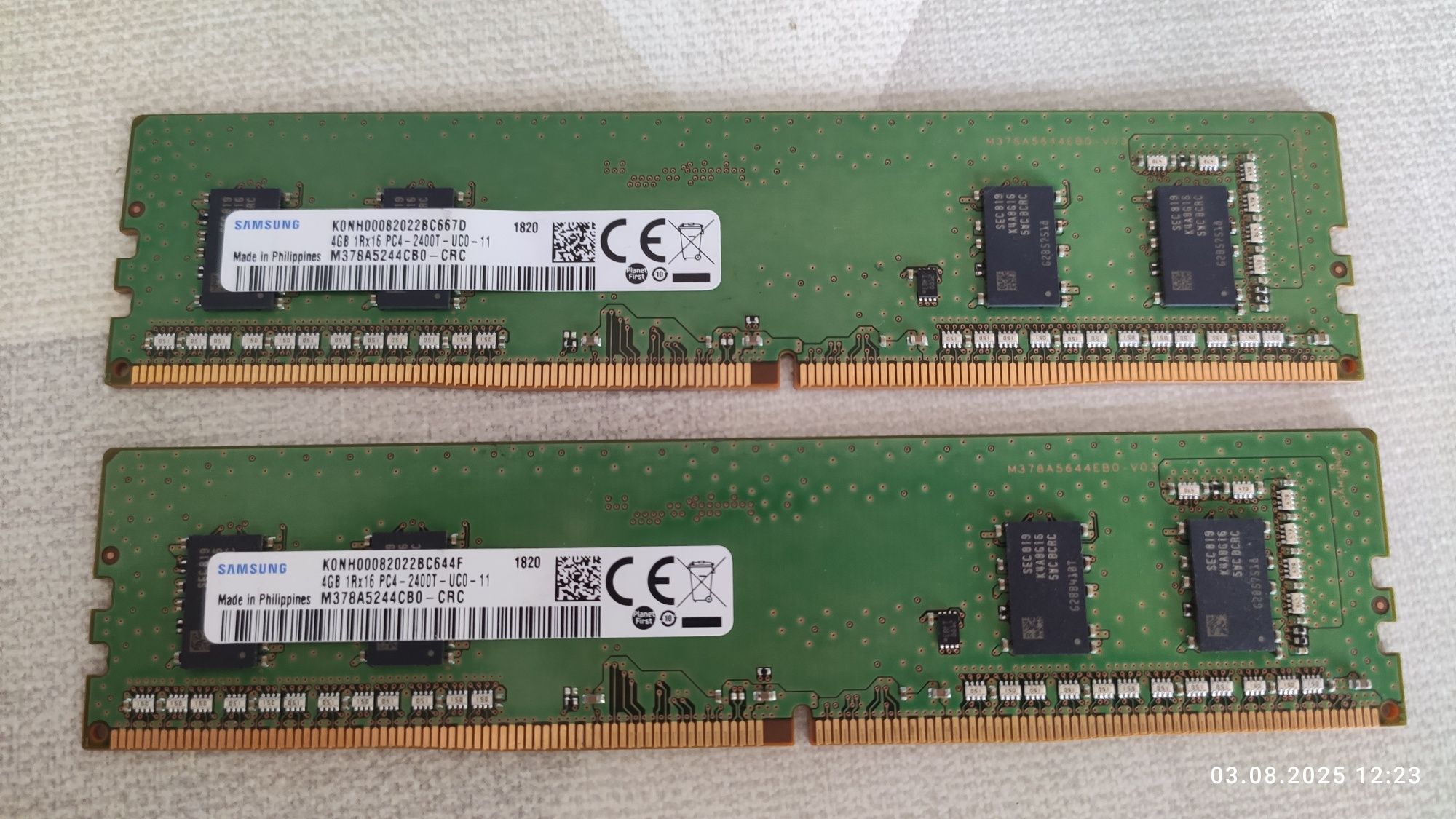 Pamięć RAM Samsung DDR4 zestaw 4+4 gb.