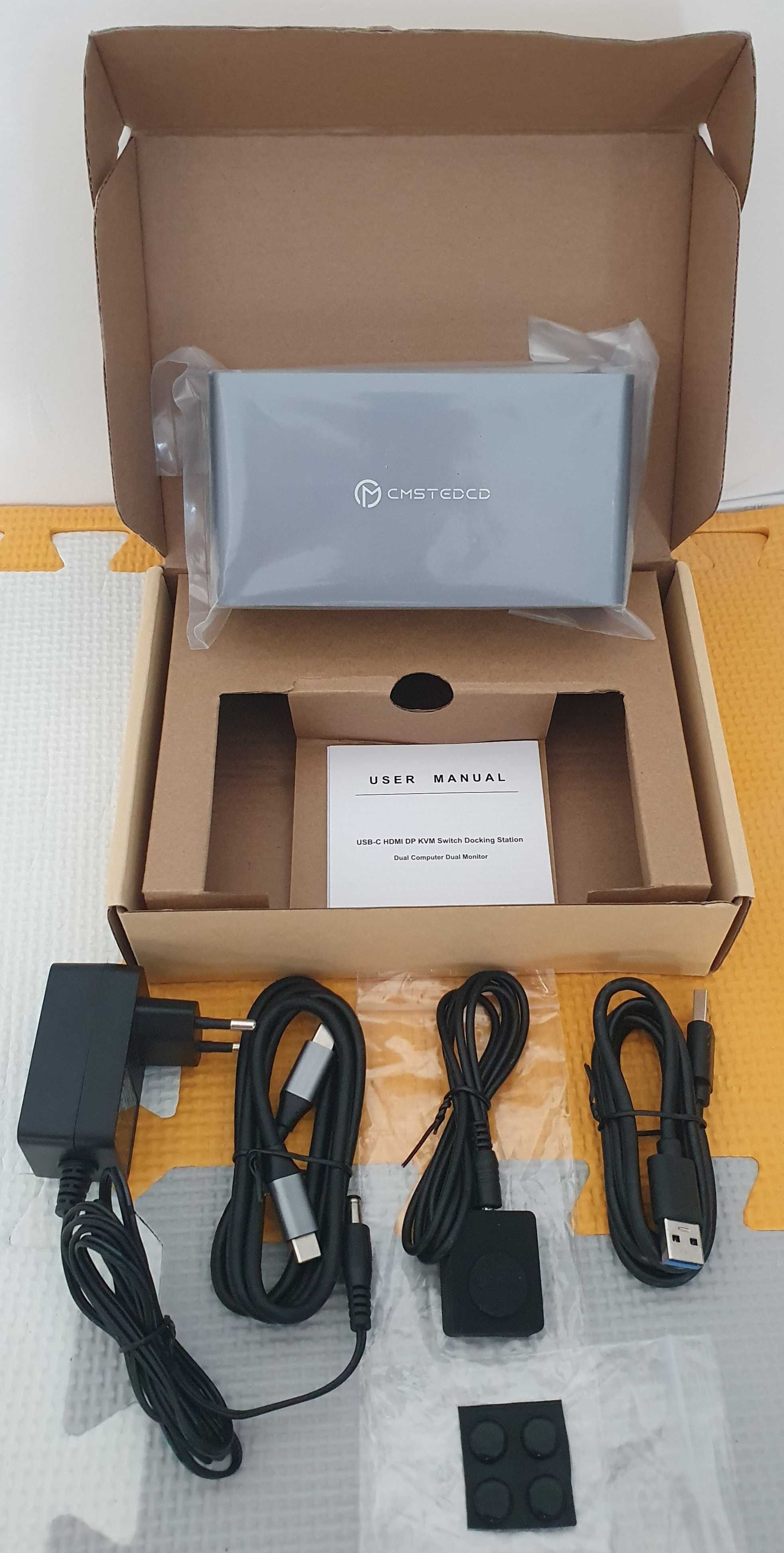 KVM Switch: 2 Monitory–2 Komputery, USB-C Dock 13w1