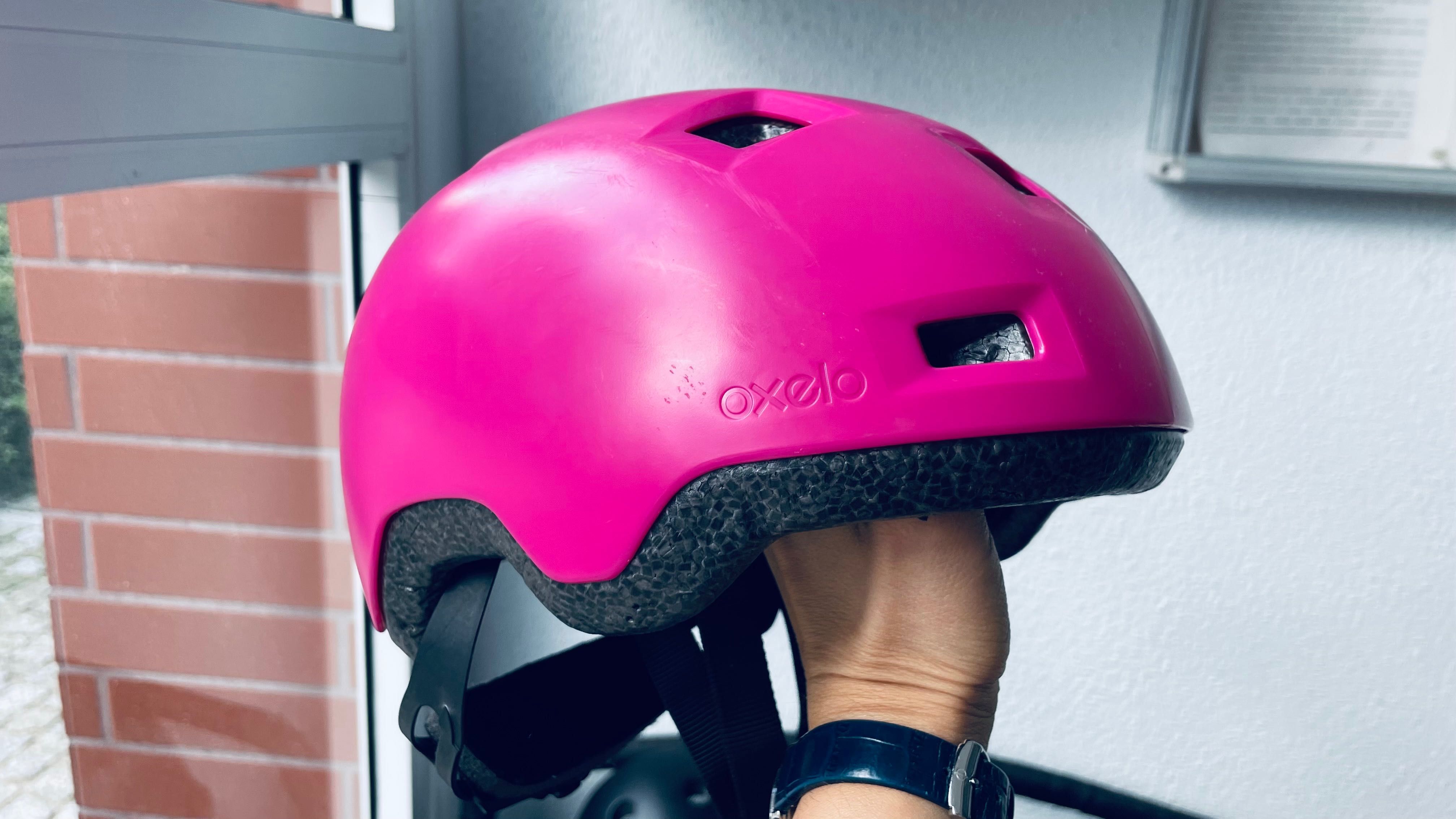 Pierwszy kask rowerowy decathlon / oxelo 3 szt trojaczki blizniaki