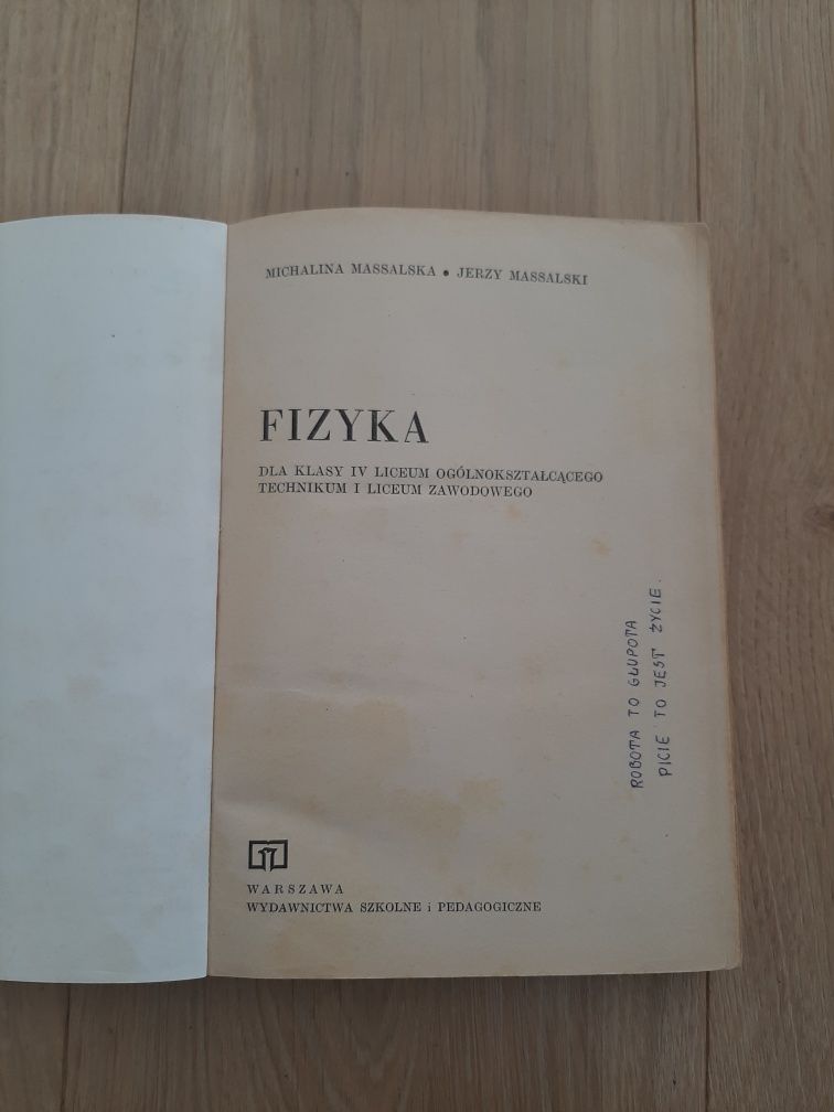 Fizyka klasa IV - Michalina Massalska, Jerzy Massalski