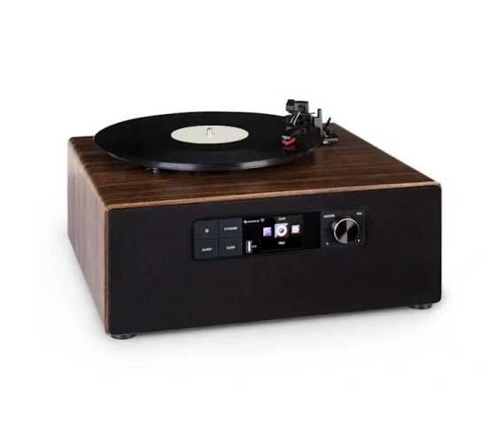 Gramofon Auna Connect Vinyl Cube brązowy