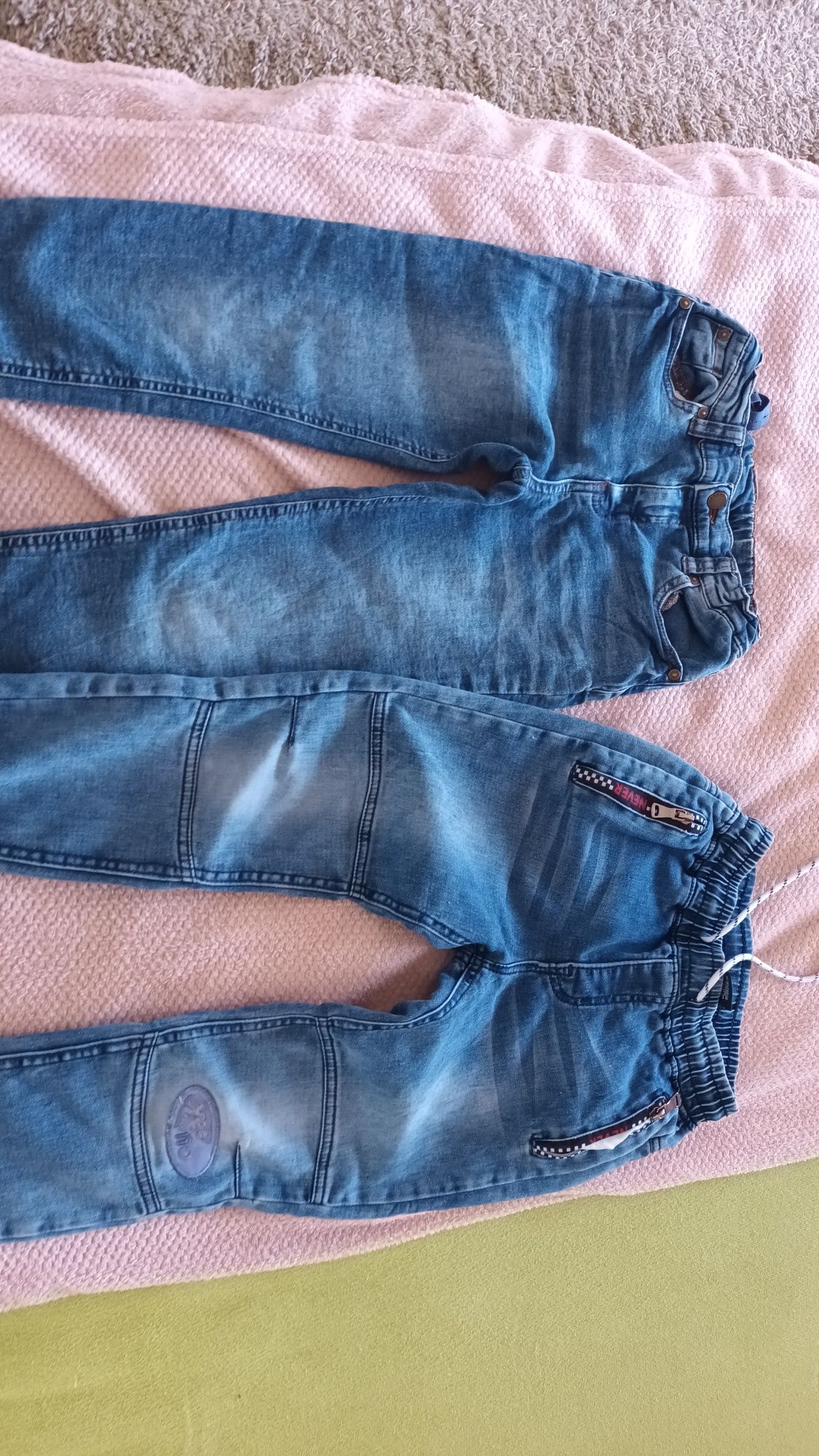 Spodnie 2 pary 122 jeansy jeansowe spodnie little pepco