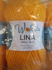 4x Wollidu Lina włóczka, 100 g, 80% poliakryl, 20% wełna owcza