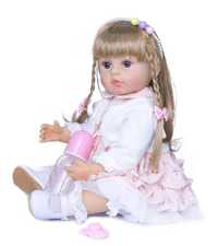 Лялька reborn кукла реборн велика 55см пупс реалістична мягенька симпа