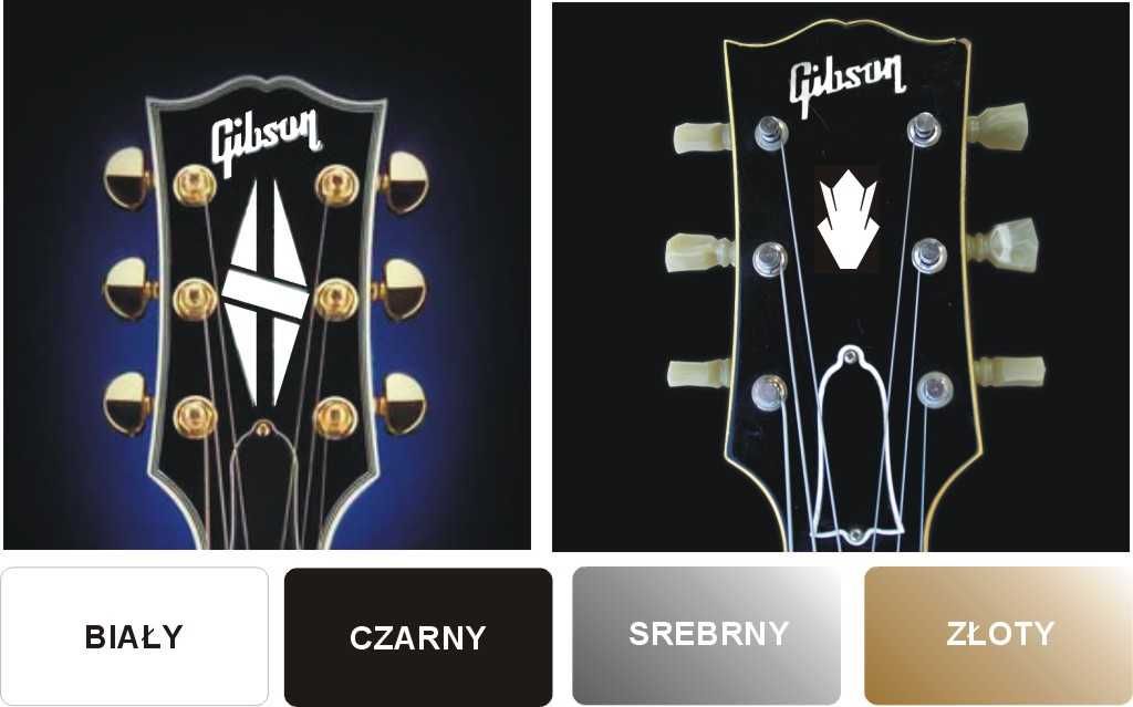 GIBSON symbol Diamond Hatch Custom Naklejki na Gitara Bas Futerał Case