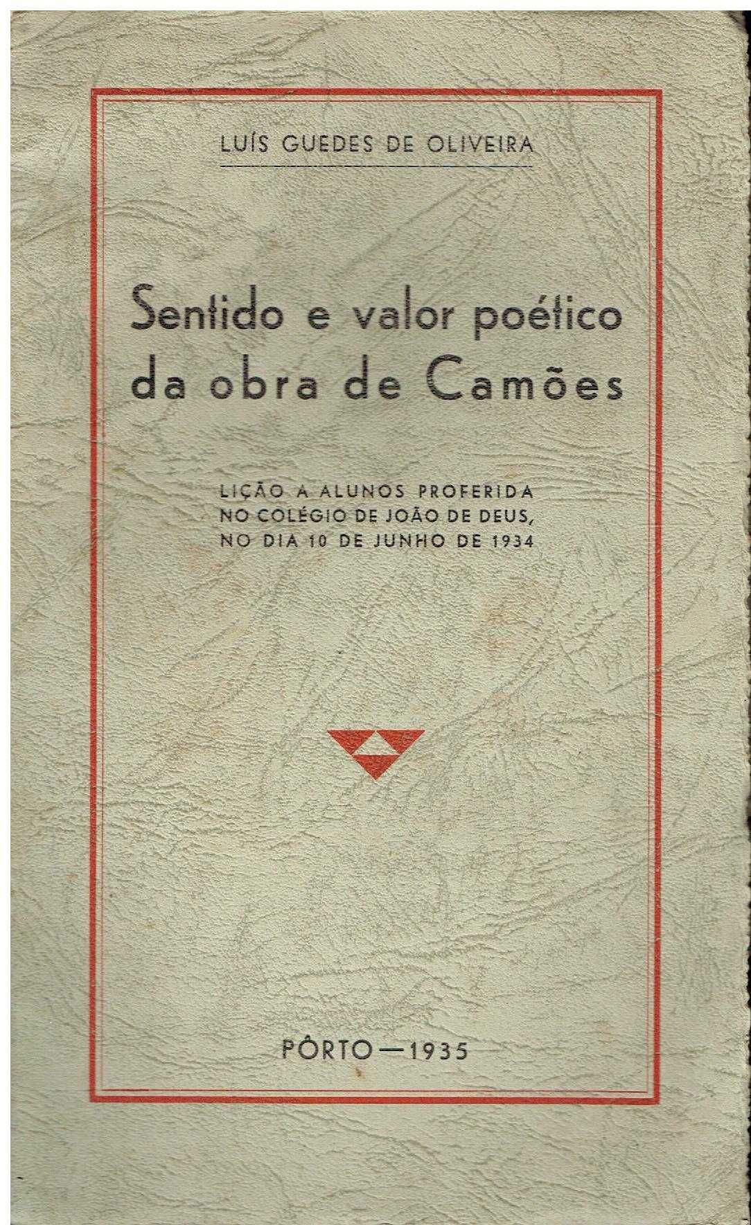 11127 -Sentido e valor poético da obra de Camões de Guedes de Oliveira