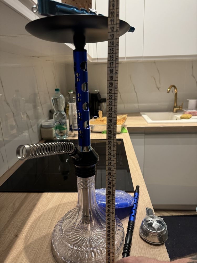 Fajka wodna  Shisha (Kaya Blue)+ Cybuch gliniany Fugo Bowl MOON