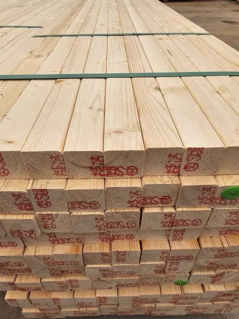 Drewno konstrukcyjne C24 Kantówki/Świerk Skandynawski/Suche/Strugane