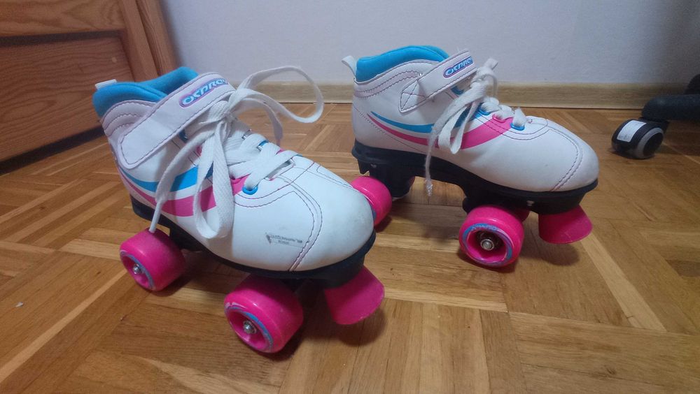 Wrotki, biało - różowe Osprey Disco Skates 33