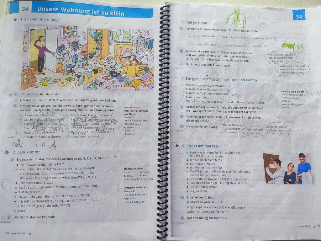 Німецька мова рівень А 2.1 Dabei! Kursbuch + Arbeitsbuch