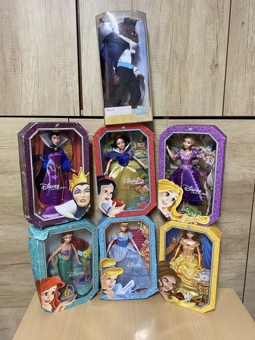Conjunto de 7 bonecas princesas nas caixas Disney original 2014
