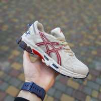 ХІТ ПРОДАЖ! Кросівки Asics Gel-Kahana Beige with blue&red