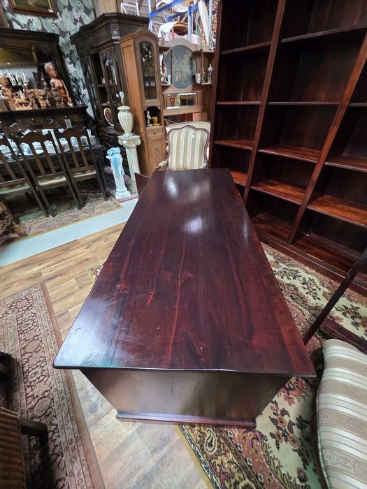 Biuro : biblioteka z drabiną I biurko #1737 Stylowy Węgrów