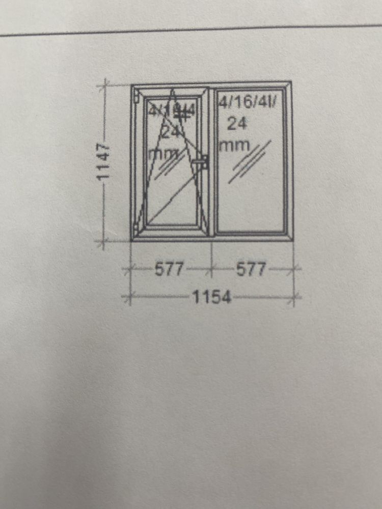 Окно Вікно готовое 1154* 1147| профиля WinTech 60mm| Сетка в подарок!