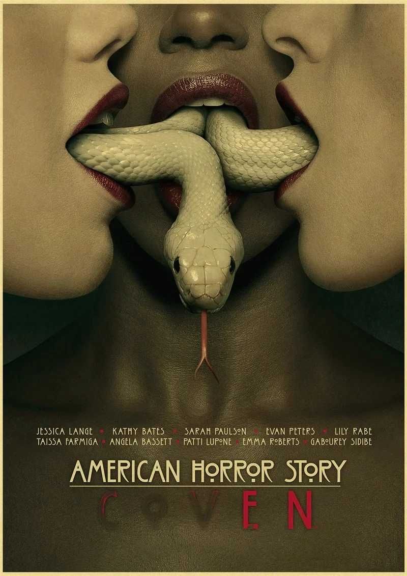 Плакат постер на крафт бумаге из сериала Американская история ужасов