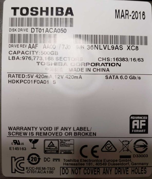 Жесткий диск HDD 3,5' Seagate 1Tb