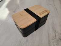 Lunchbox czarny drewno