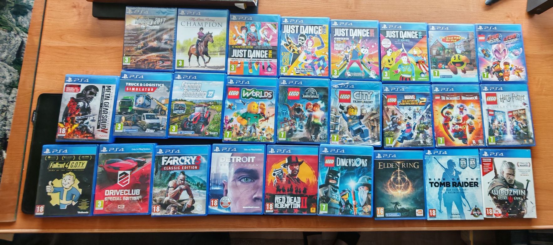 Zestaw gier PS4 PS5 Just dance Minecraft wiedza to potęga Gran turismo