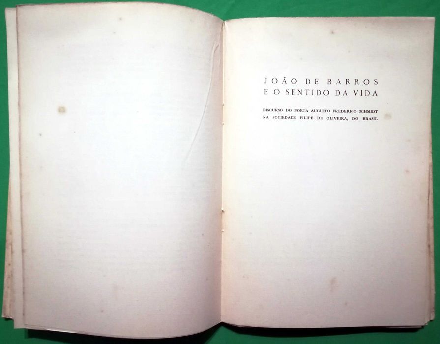 Homenagem a João de Barros, 1ª edição (1952), raro