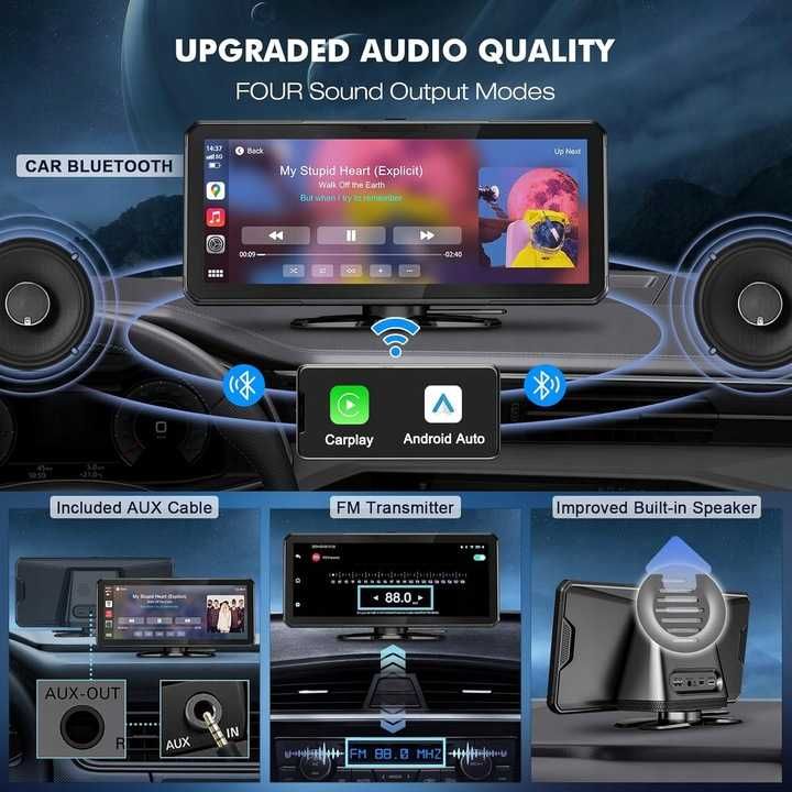 Radio samochodowe URVOLAX UR73C Apple Carplay Auto Wireless Android
